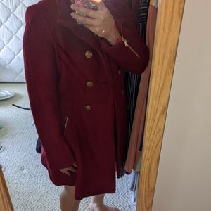 Red wool coat